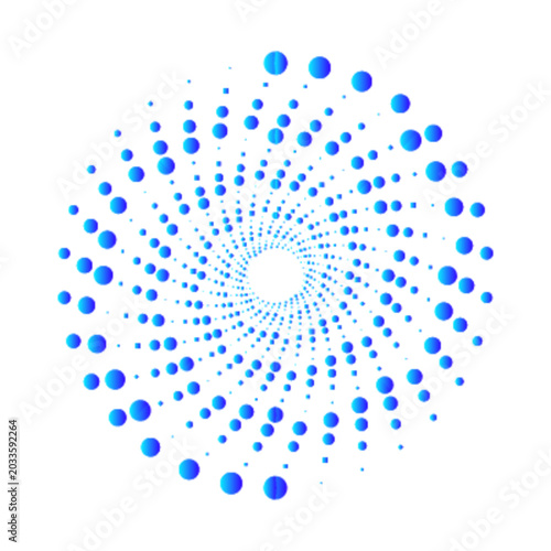 Foto Colorful blue circles shimmer with luminous edges and soft haze diffusion on transparent PNG space