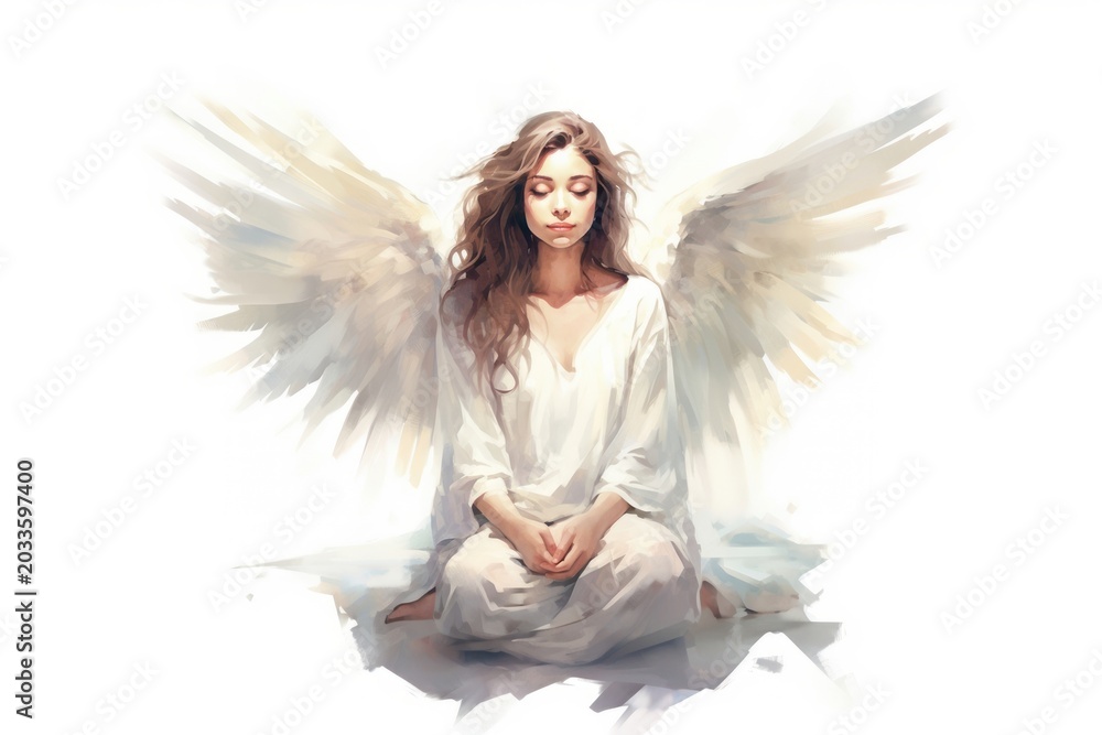 Obraz premium Angel adult representation contemplation.