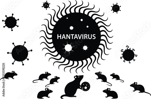 Fotografia Hantavirus information graphic deadly pathogen awareness and prevention
