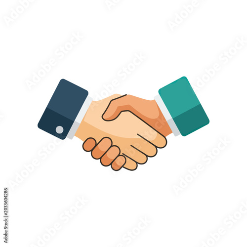 Handshake Between Two People Business.