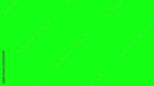 Cartoon Liquid Dropping and White Paint Dripping Transition on Green Screen