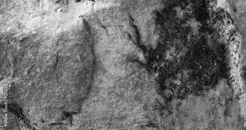 Cuadro en lienzo Rock and stone texture gray material background pattern