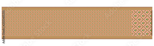 Traditional Indian Saree with Floral Pattern and Border