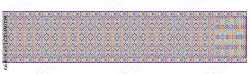 Traditional Indian Saree with Floral Pattern and Border