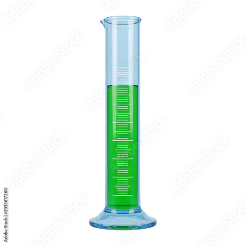 Graduated Cylinder with Green Liquid