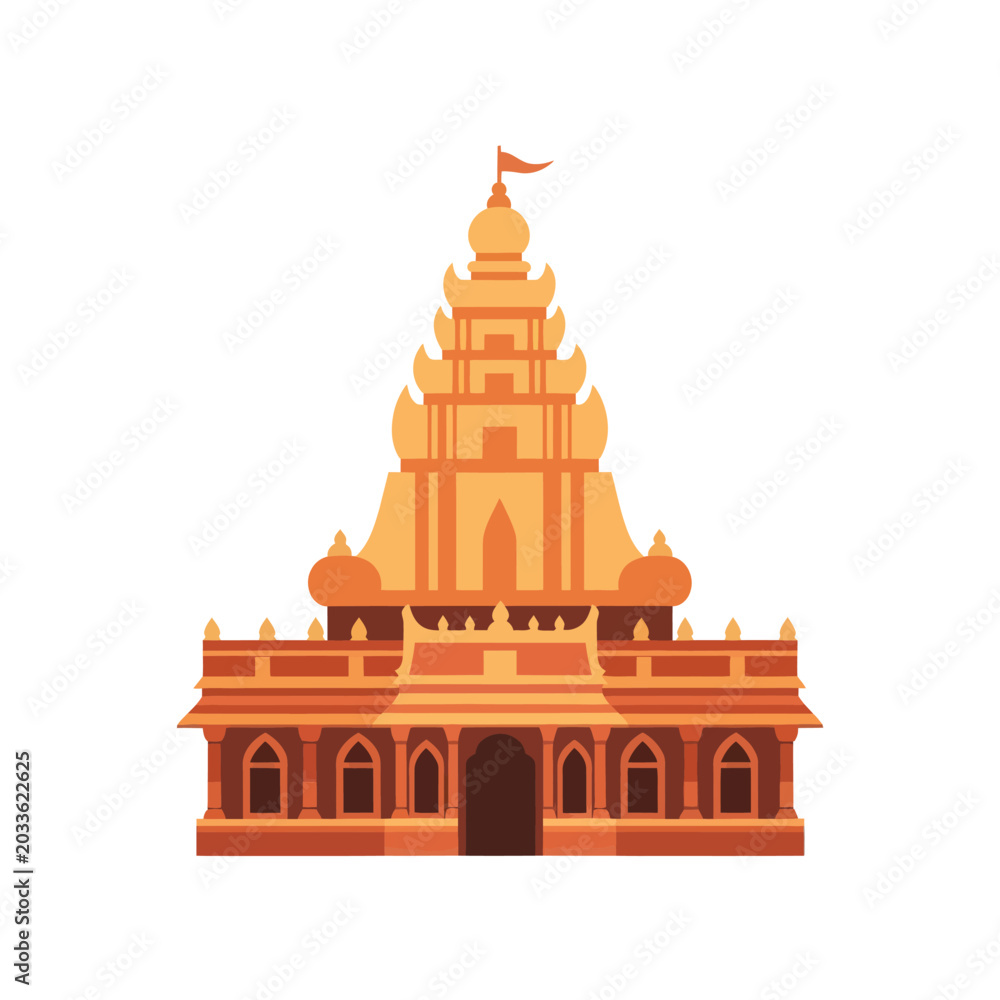 Obraz premium Hindu Temple Architecture Design Element.