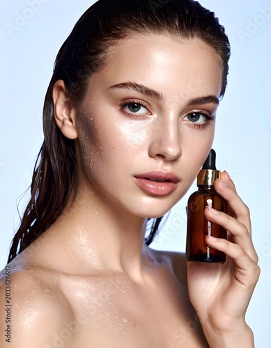 woman applying make up