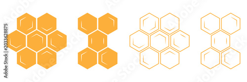 Honeycombs icon symbol. Modern pattern seamless  hexagon honeycombs on a white background. eps 10