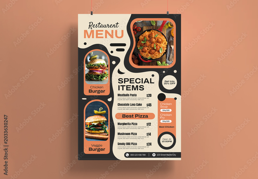 Food Menu Template Stock Template | Adobe Stock