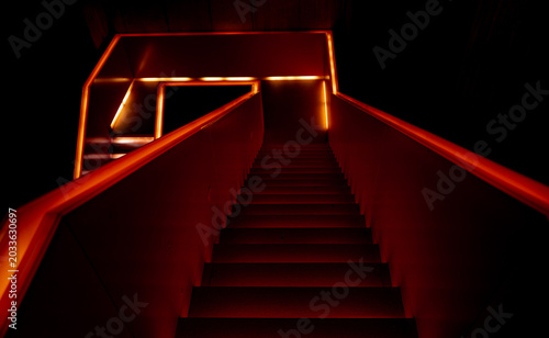 Beleuchtete Treppe