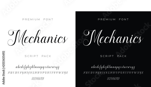 Mechanics Script Font Typeface