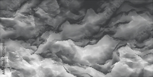 Bild auf Leinwand Dark stormy clouds gather in the sky with heavy fog rolling in