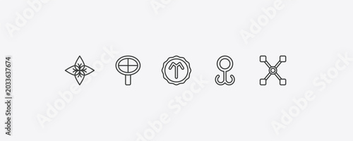 Fotografie zodiac outline icon set