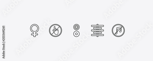 Tableau sur toile signs outline icon set