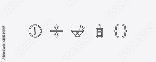 Fotografie signs outline icon set