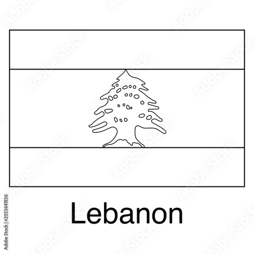 Lebanon Flag Outline