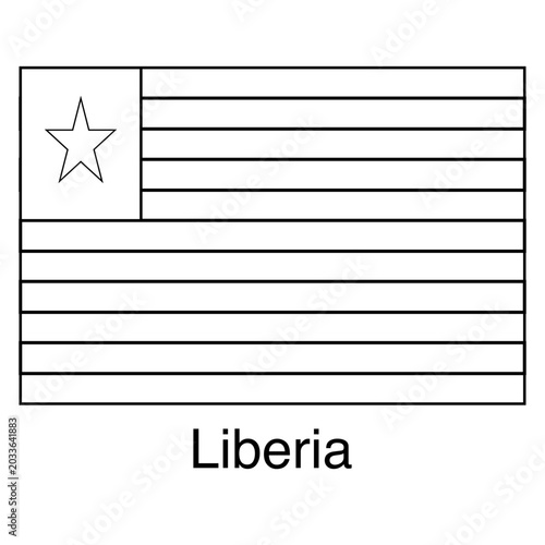 Liberia Flag Outline