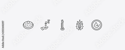 Tableau sur toile religion outline icon set