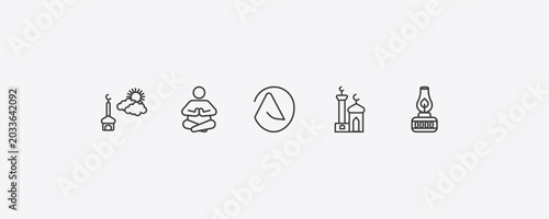 Tableau sur toile religion outline icon set