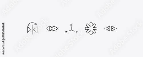 Tableau sur toile geometric figure outline icon set