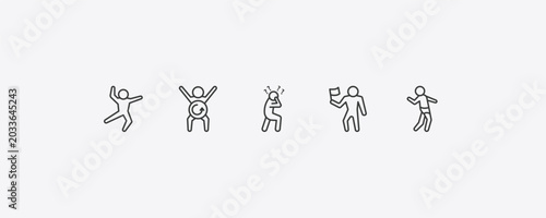 Quadro su tela feelings outline icon set