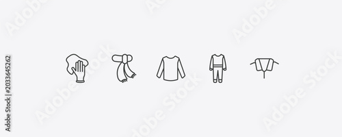 Quadro em tela fashion outline icon set