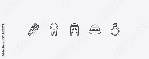 Slika na platnu fashion outline icon set