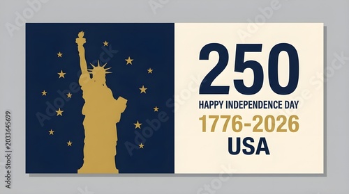 Usa independence day 250 years celebration poster