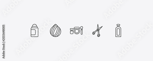 Bild auf Leinwand beauty outline icon set
