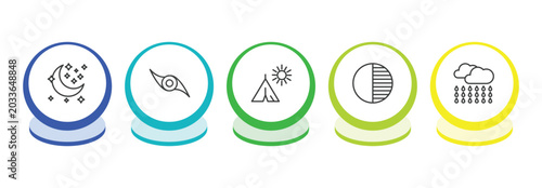 Tableau sur toile weather outline icon set
