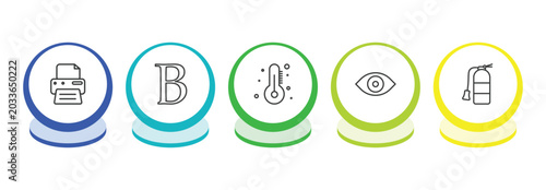 Schilderij op canvas tools and utensils outline icon set