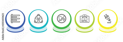 Foto signs outline icon set