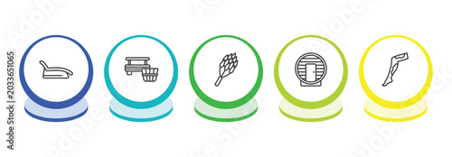 фотографія sauna outline icon set