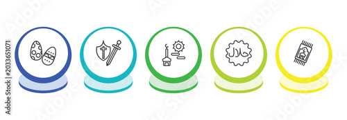 Tableau sur toile religion outline icon set