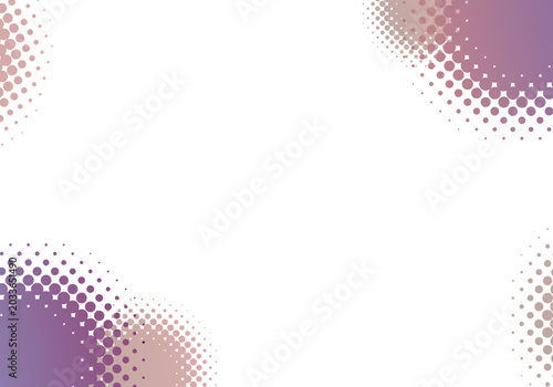 Purple halftone dot corner background