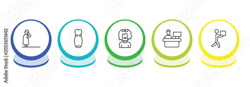 Bild auf Leinwand people outline icon set