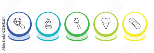 Billede på lærred medical outline icon set