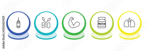 Foto health and medical outline icon set