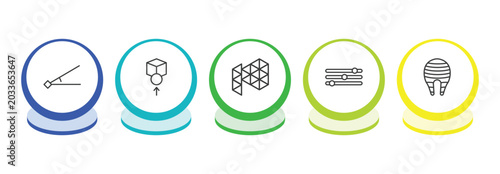 Cuadro en lienzo geometry outline icon set