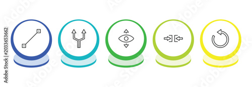 Obraz na płótnie geometry outline icon set