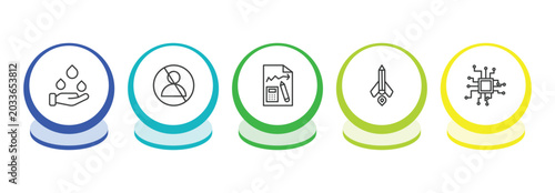 Konstfotografi general outline icon set