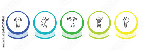 Billede på lærred feelings outline icon set
