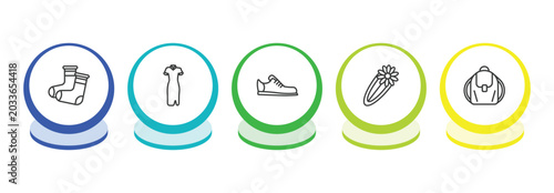 Tableau sur toile fashion outline icon set