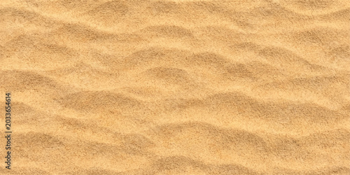 Fotografie Sand dune ripples texture background with natural sandy waves and desert beach p
