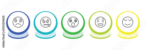 Quadro em tela emoji outline icon set