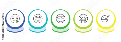 Cuadro en lienzo emoji outline icon set