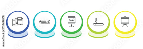 Tableau sur toile education outline icon set