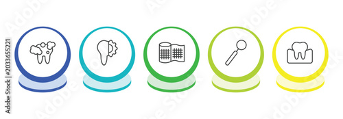 Cuadro en lienzo dentist outline icon set