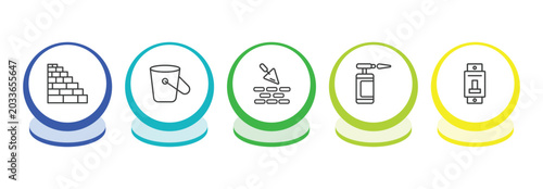 Quadro su tela construction tools outline icon set