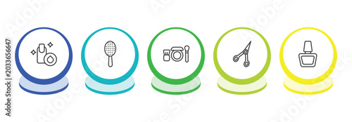 Bilde på lerret beauty outline icon set